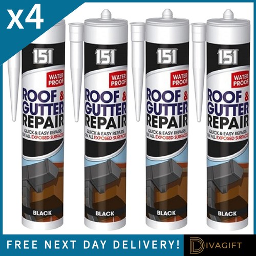 Black roof gutter sealant - black,