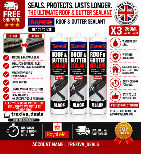 Black roof gutter - black,